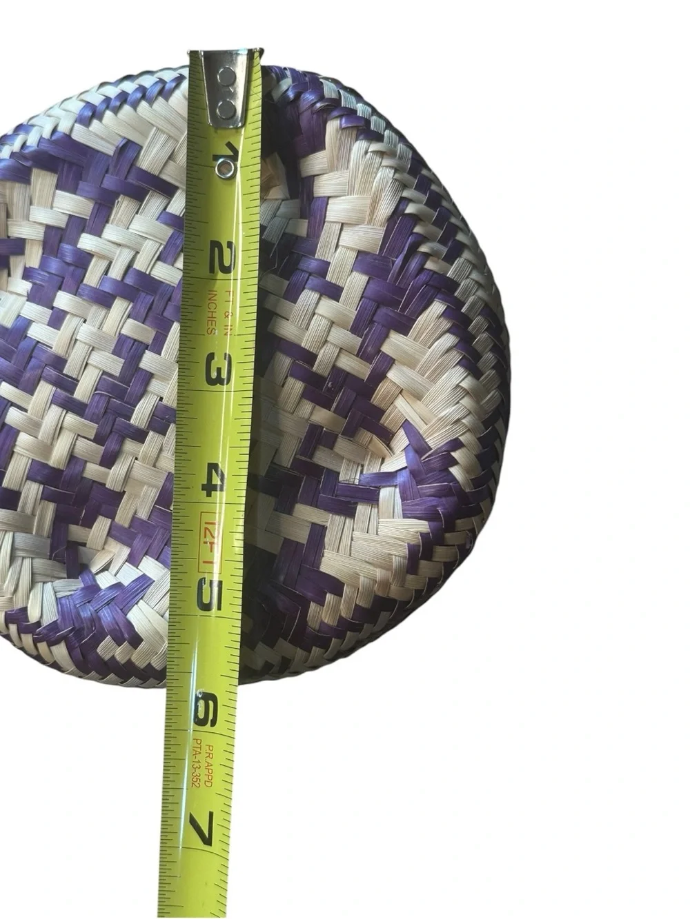 GlobeIn Handwoven Basket w Lid Emilia Garcia Martinez Oaxaca Mexico Purple